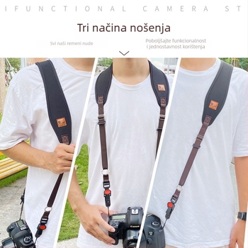 JN Geno JN-FK Remen za rame fotoaparata s brzim otpuštanjem, najlonski pojas, nosivost 40 kg, podesiva duljina, za opće kamere