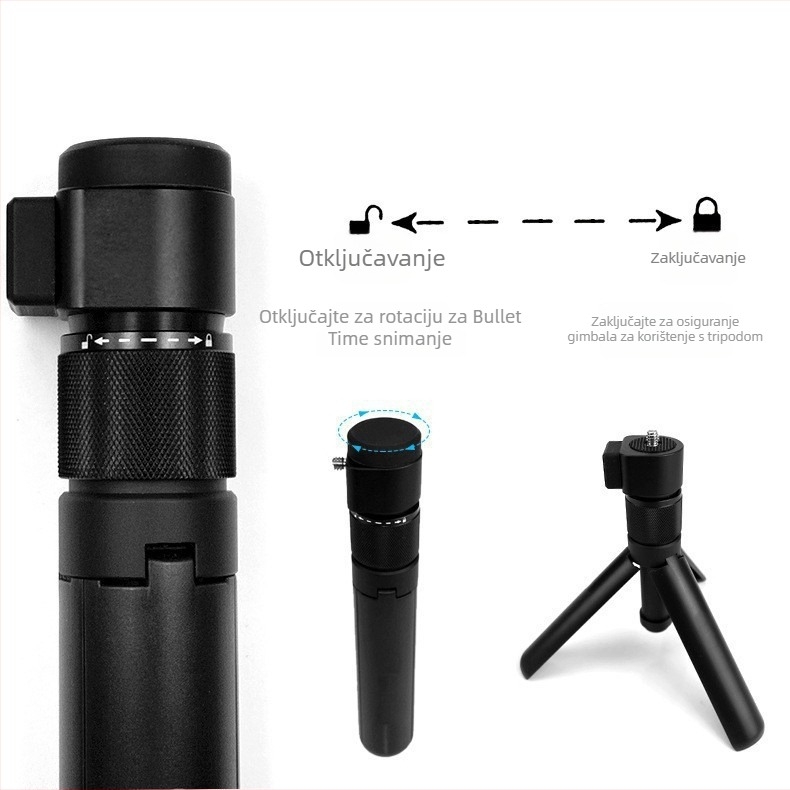 Otočna ručica za Bullet Time tripod za 360° panoramsku kameru | aluminijska legura | maksimalno opterećenje <2 kg | masa 250 g