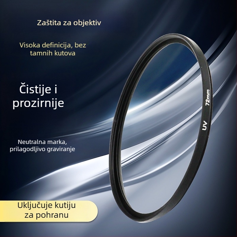 UV filter za fotoaparate – tanki okvir, model 49 58 67, OEM obrada, mogućnost graviranja