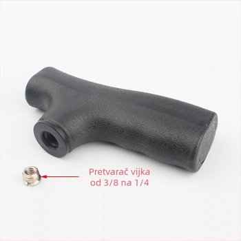 Glava za kameru – tripod/monopod kompatibilnost; plastika + aluminijska legura; nosivost do 2 kg; Model: ručka za štap – običan stil
