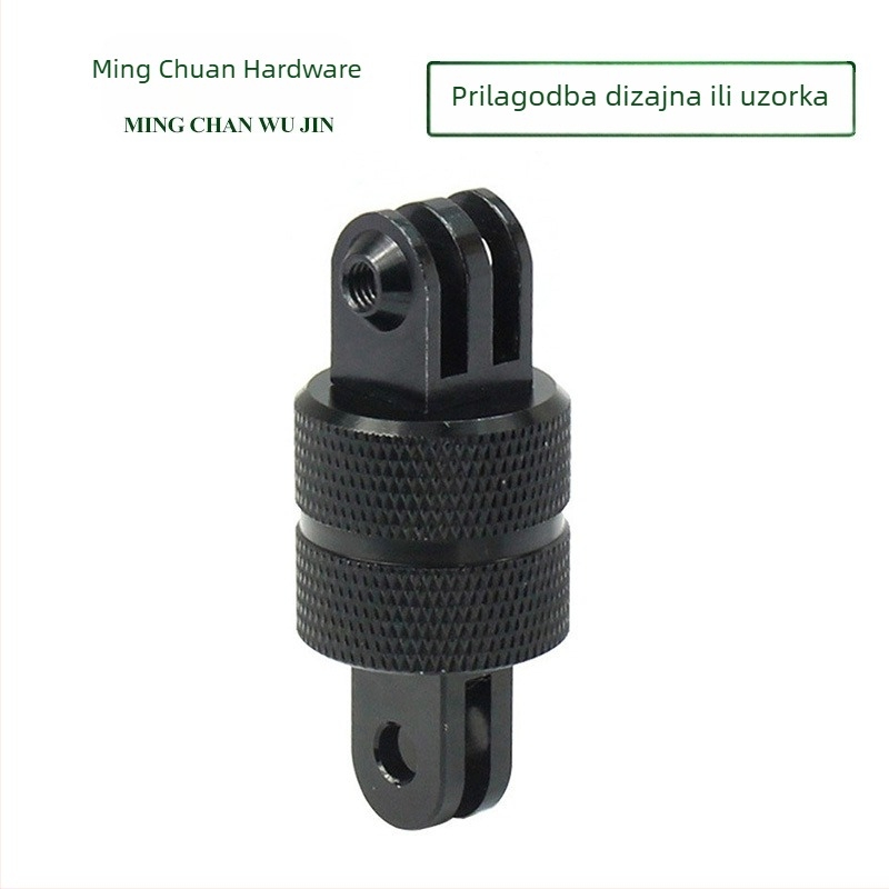 Adapter dodatak s 360° rotirajućom bazom, od aluminijskog legura, kompatibilan s GoPro 4–10 i GOPRO MAX, za live video i fiksnu kameru