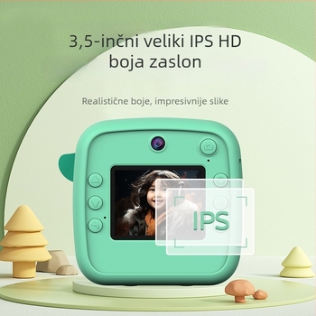 Dječja kamera za instantno ispisivanje s dvostrukim objektivom, 1080P video, 2,4-inčni HD LCD, podrška TF kartici, ABS kućište (Model A28)