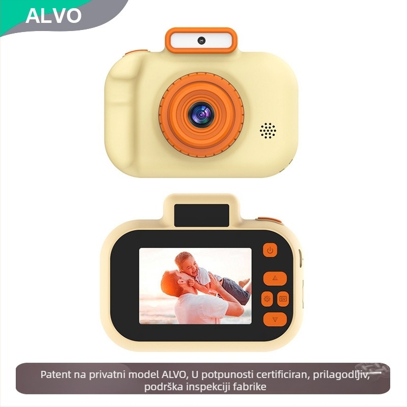 Dječji fotoaparat H7, DSLR-stil digitalni fotoaparat za djecu, pohranjivanje na TF kartici, baterija 600 mAh, funkcije: fotografiranje, video, timera, filtre, neprekidno snimanje