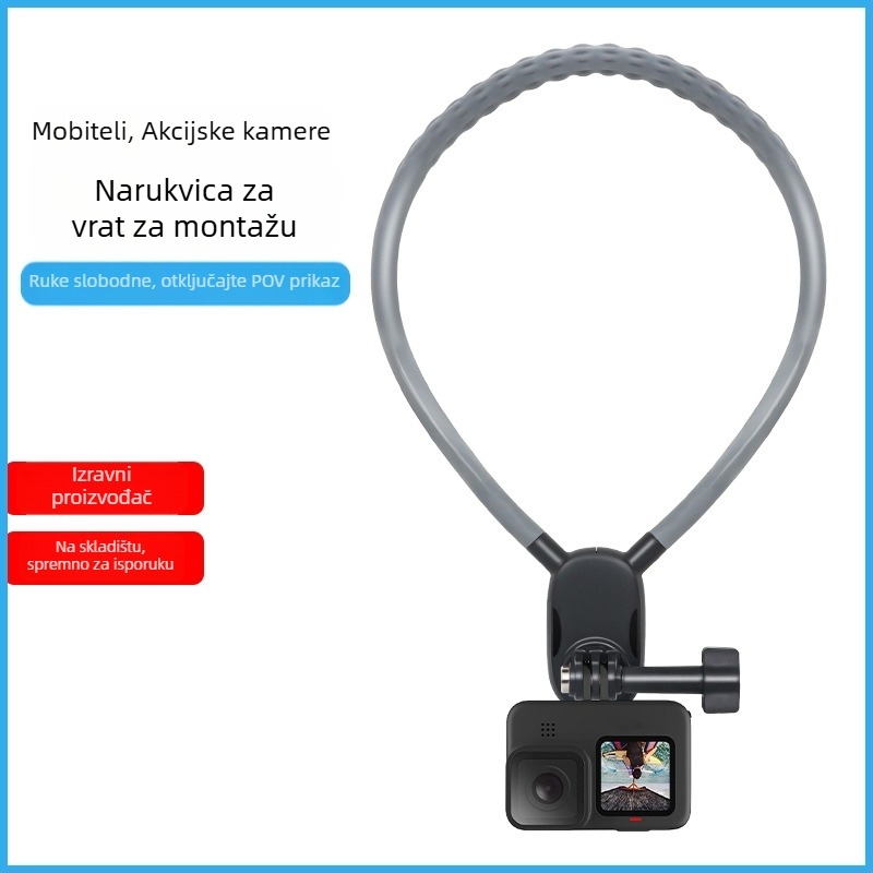 Silikonasti fiksni držač za GoPro 5–10, podrška za uživo video i fiksna kamera