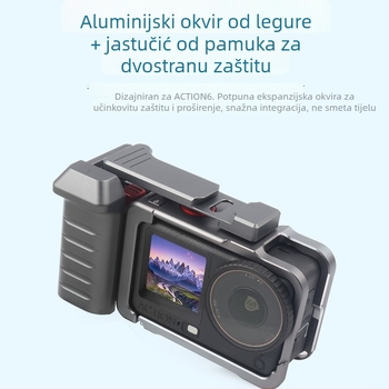 DJI Action 6 set za ručicu za uličnu fotografiju s adapterom za kućicu kamere, aluminijska legura, 135.8 g