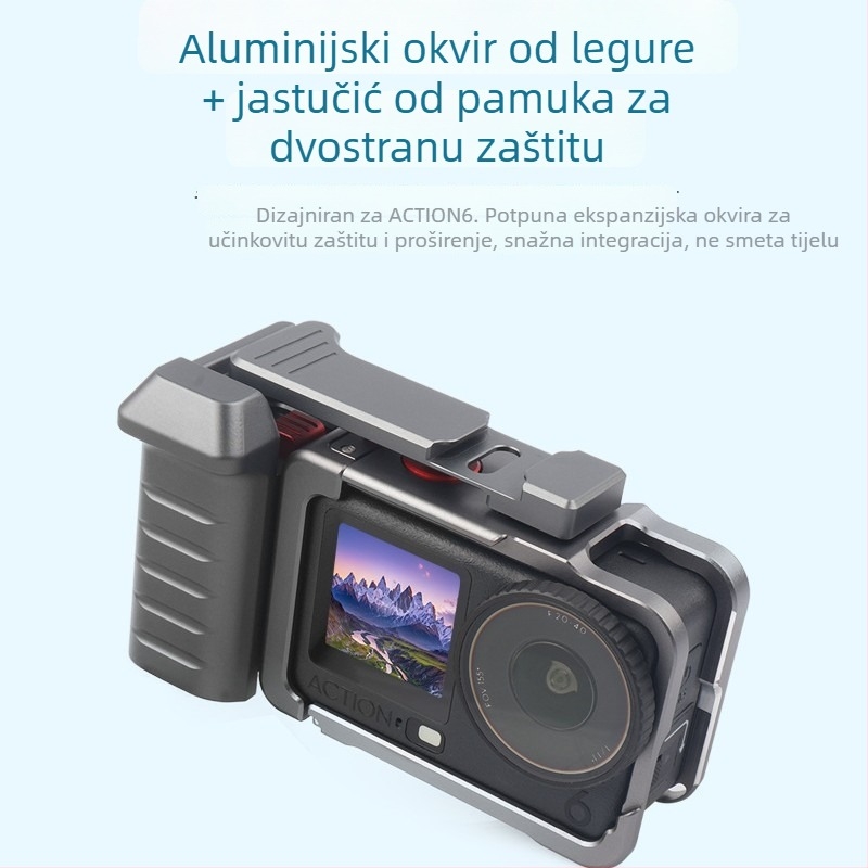 DJI Action 6 set za ručicu za uličnu fotografiju s adapterom za kućicu kamere, aluminijska legura, 135.8 g