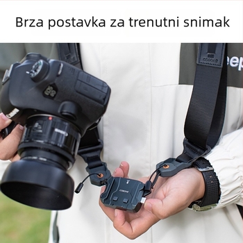 Kamera remen s brzim otpuštanjem i dijagonalnom bazom — aluminijska legura, univerzalno za mirrorless/SLR, model XQC-1, Cool bump