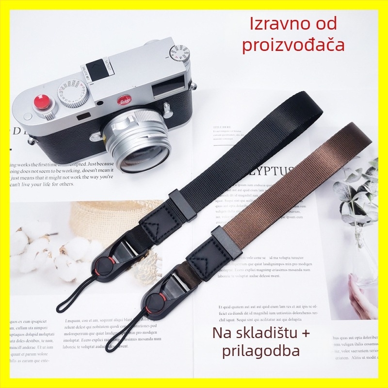 Remen za zapešće kamere s kopčom brzog otpuštanja, Tuoda TD8085, najlon + mikrovlakna koža, nosivost 10 kg, prilagodljiva duljina