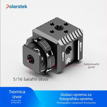 Dodatak za fotoaparat: troglavi držač za hot shoe, aluminijski spoj, kompatibilan sa Sony ZV-E10, model SX-02