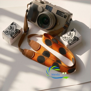 Remen za fotoaparat od platna s točkicama, podesiv Crossbody remen s brzim otpuštanjem, poliester, model 750d, 6 kopči, nosivost 10–20 kg, kompatibilan s Canon/Nikon/Sony/Mirrorless