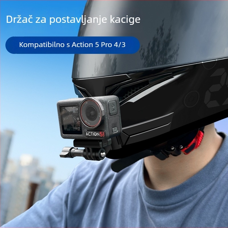 Držač ispod brade za kacigu za sportsku kameru – kompatibilan s DJI Action 5 Pro/4 i GoPro
