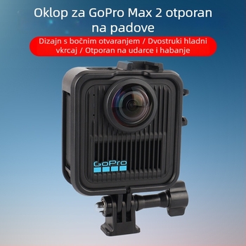 GoPro Max2 Plastična Proširena Rama s Zaštitnim Kućištem i Hladnom Cipom — 34 g, Uključuje Okvir i Bazu Vijka