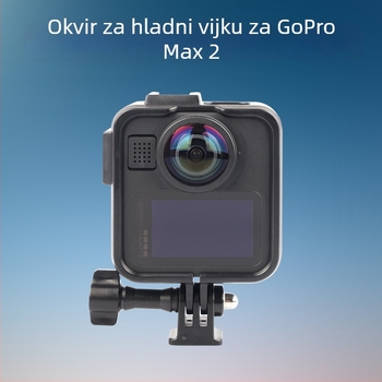GoPro Max2 Plastična Proširena Rama s Zaštitnim Kućištem i Hladnom Cipom — 34 g, Uključuje Okvir i Bazu Vijka