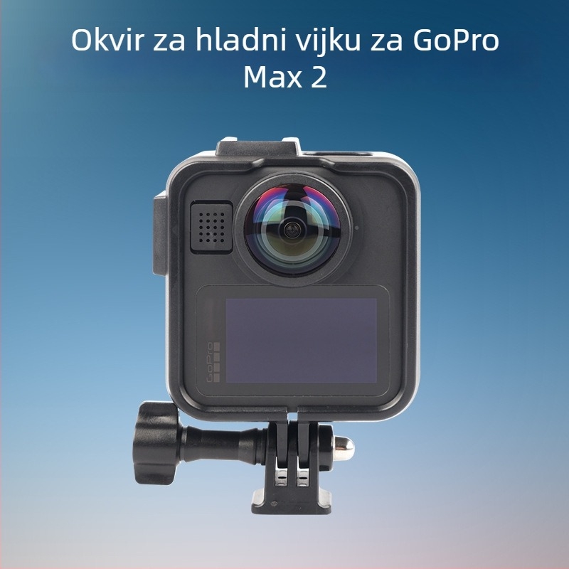 GoPro Max2 Plastična Proširena Rama s Zaštitnim Kućištem i Hladnom Cipom — 34 g, Uključuje Okvir i Bazu Vijka