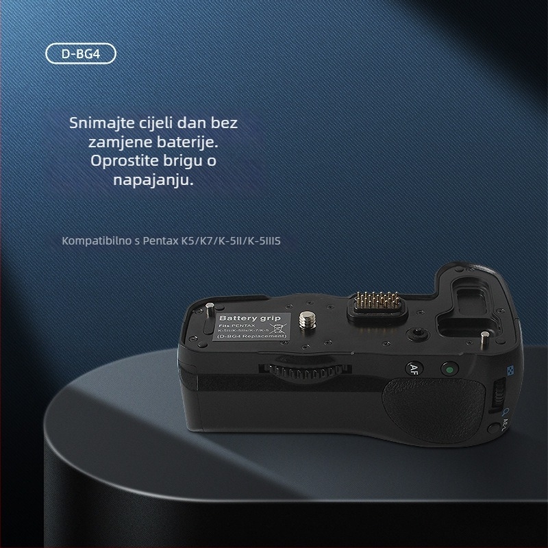 D-bg4 SLR držač za Pentax K-5II, K-7, K-5iis – Čisti bakar + PVC, OEM obrada, dugotrajna baterija