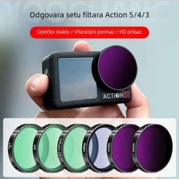 Filter za akcijsku kameru s CPL polarizatorom, ND filter za smanjenje svjetla, UV zaštita za DJI Action 3/4/5 Pro