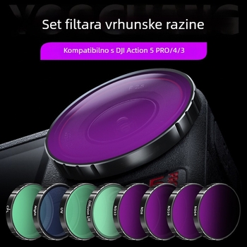 Filter za akcijsku kameru s CPL polarizatorom, ND filter za smanjenje svjetla, UV zaštita za DJI Action 3/4/5 Pro