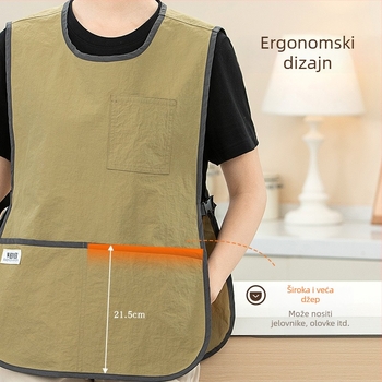 Korejskog stila bezrukavni pregač s logom, vodootporan Taslan, za njegu ljepote i trgovine za kućne ljubimce
