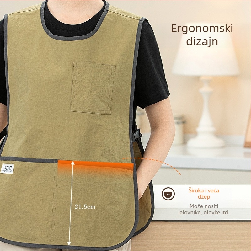 Korejskog stila bezrukavni pregač s logom, vodootporan Taslan, za njegu ljepote i trgovine za kućne ljubimce