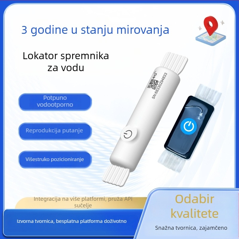 GPS lokator automobila i lokator vodnog spremnika, vodootporan, bežični, s ultra-dugom autonomijom u stanju pripravnosti
