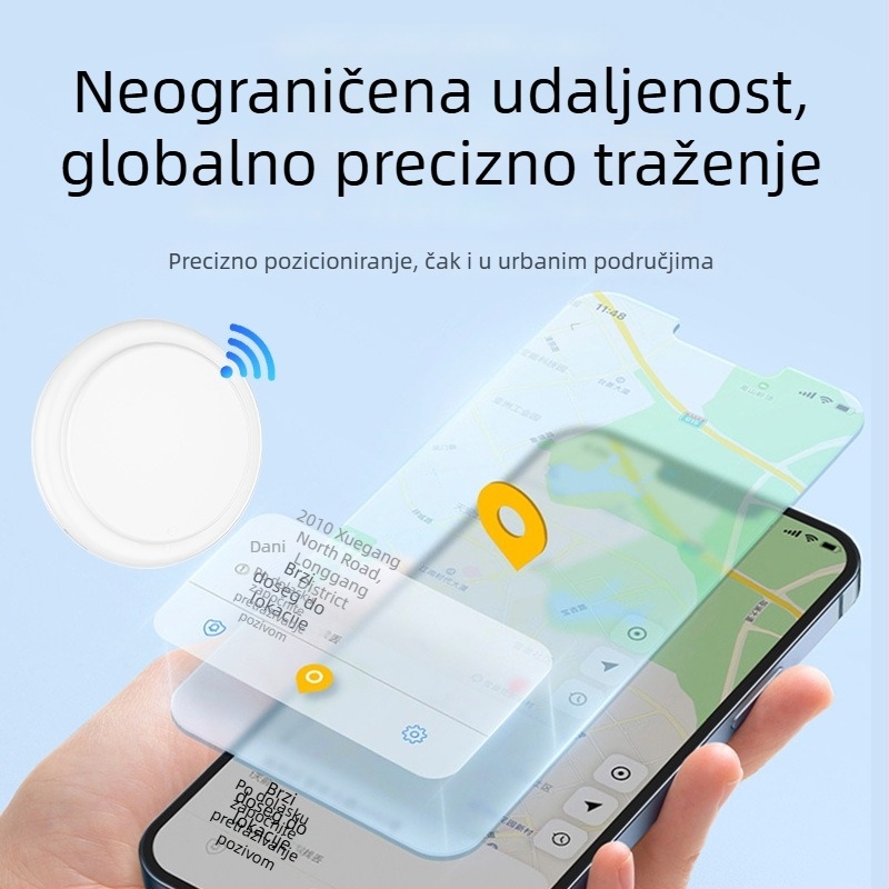 GPS tracker za pronalaženje gubitaka – Model D02, 240mAh baterija, globalno pozicioniranje, 7-dnevno praćenje, nosiv kao privjesak