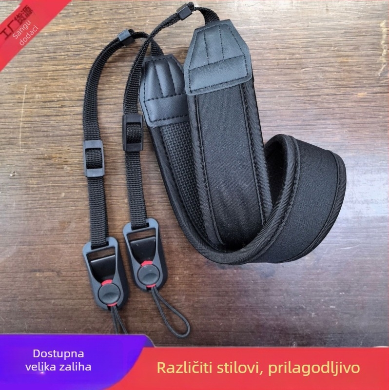 Remen za kameru Sangu, mikroelastični poliester/plastika, podesiva duljina, nosivost veća od 40 kg, pogodan za mikro-kamere i SLR fotoaparate