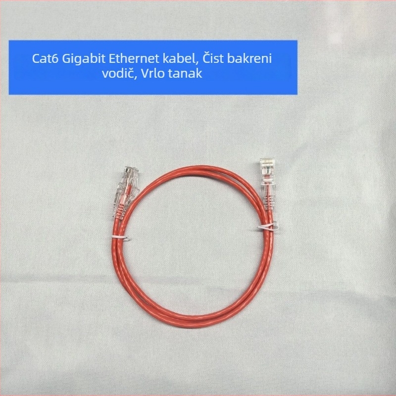 Patch kabel Category 6 Gigabit Ethernet s dvostrukim konektorom, čisti bakar