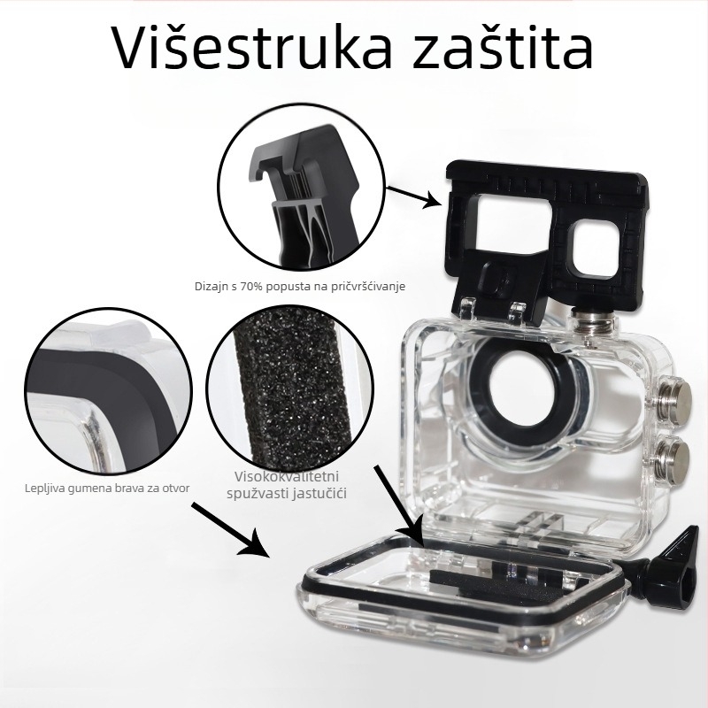 Go3 Pro vodootporno kućište za 360Go3 — PC materijal, injekcijsko oblikovanje, otporno na prašinu