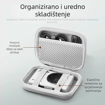 Kamera torba s čvrstim PU kućištem, vodootporna i otporna na padove, unisex, najlonska podstava, remen s zračnim jastučićem