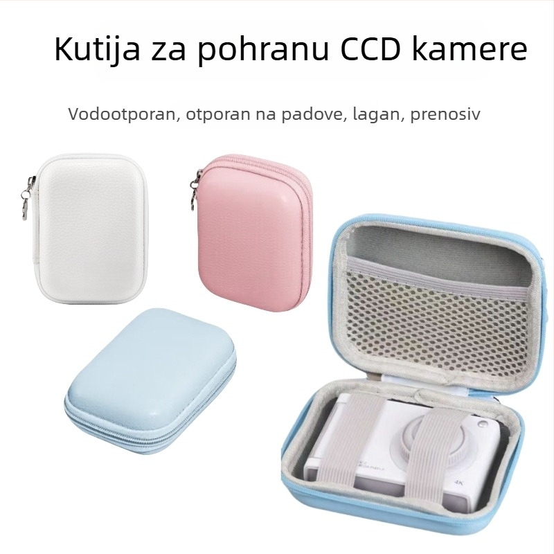 Kamera torba s čvrstim PU kućištem, vodootporna i otporna na padove, unisex, najlonska podstava, remen s zračnim jastučićem