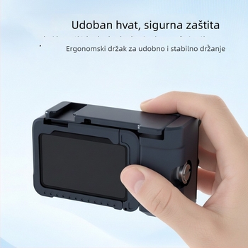 DJI Action6 Prošireni okvir od aluminijske legure s zaštitnim kućištem i hladnom cipelom (Model ZH0037; Kompatibilno s DJI Action6; Materijal: aluminijska legura; Mogućnost prilagodbe logotipa)
