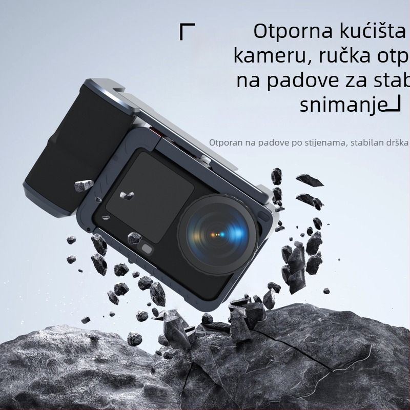 DJI Action6 Prošireni okvir od aluminijske legure s zaštitnim kućištem i hladnom cipelom (Model ZH0037; Kompatibilno s DJI Action6; Materijal: aluminijska legura; Mogućnost prilagodbe logotipa)