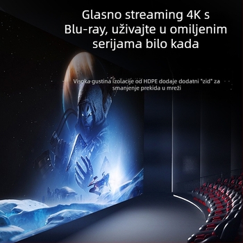 Cat6 Ethernet kabel za ruter, zlatni konektori, 1000 Mbps, 1 m duljine, unutarnja uporaba