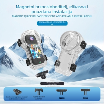 Potpuno nevidljivo podvodno kućište za Insta360 X4 Air — magnetsko brzo otpuštanje, PC kućište, vodootporno