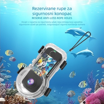 Potpuno nevidljivo podvodno kućište za Insta360 X4 Air — magnetsko brzo otpuštanje, PC kućište, vodootporno