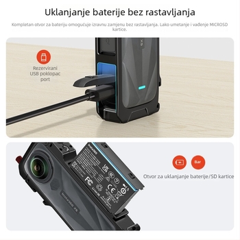 Opato aluminijski zaštitni okvir za Insta360 X5 Rabbit Cage – Kompatibilan s Shadow Stone 360 X5 Rabbit Cage