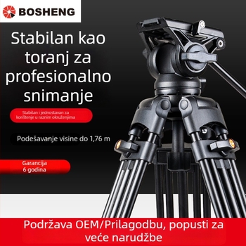 BS180 Hidraulični PTZ stativ, 3-sekcijski, konstrukcija od metala i najlona, nosivost 10 kg