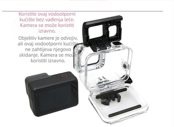 GoPro zaštitno vodootporno kućište GP06, PC materijal, logo se može dodati, podržava konstrukciju u jednom dijelu, paket uključuje okvir, bazu i vijci
