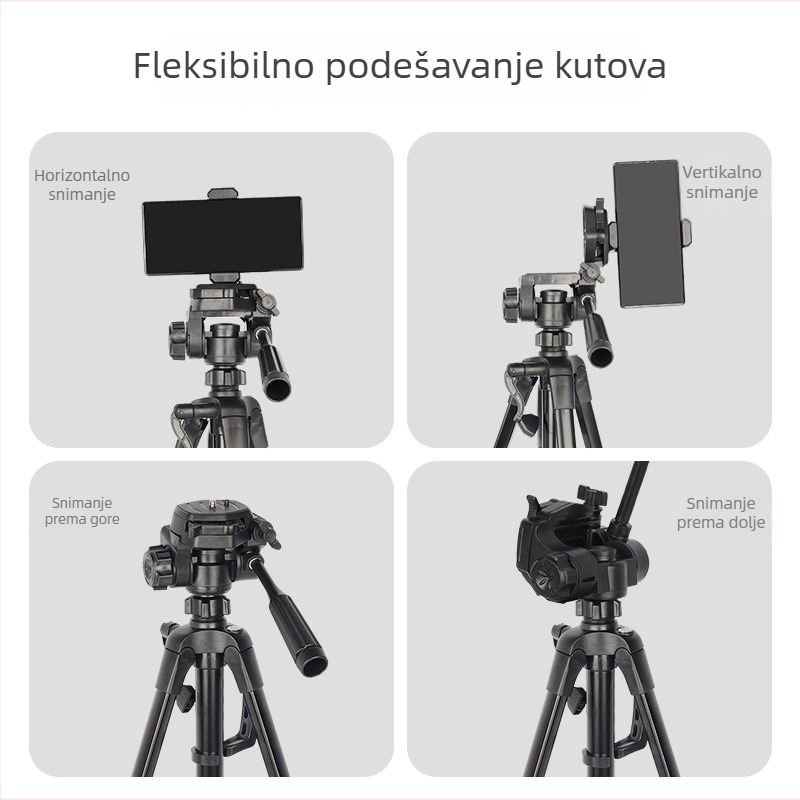 Stativ s trodimenzionalnim gimballom, model 3520, aluminijska legura, nosivost 2-5 kg, pločica za brzo oslobađanje