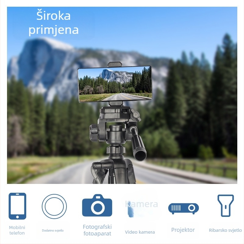 Stativ s trodimenzionalnim gimballom, model 3520, aluminijska legura, nosivost 2-5 kg, pločica za brzo oslobađanje