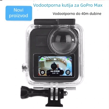 GoPro MAX Vodootporna kutija za kameru – dubina 40 m, objektiv od kaljenog stakla, kućište od nehrđajućeg čelika i PC optičko kaljeno staklo, injekcijsko prešanje