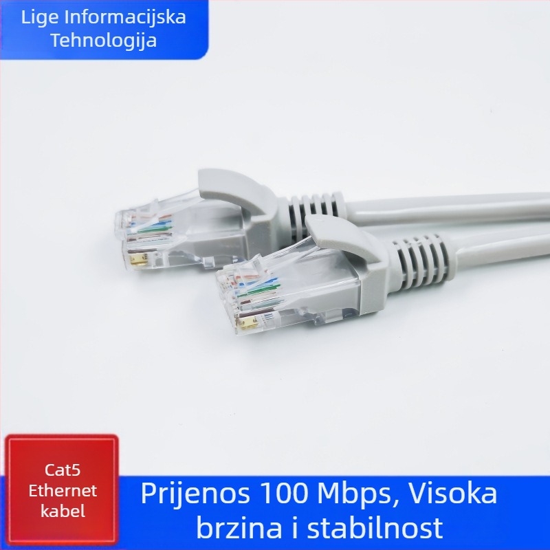 Cat5e nezaštićeni Ethernet patch kabel RJ-45, 100 Mbps, duljina 1–30 m