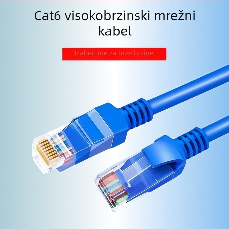 Mrežni kabel kategorije 5e, patch kabel RJ-45, nezaštićen, uvijeni par, 100 Mbps