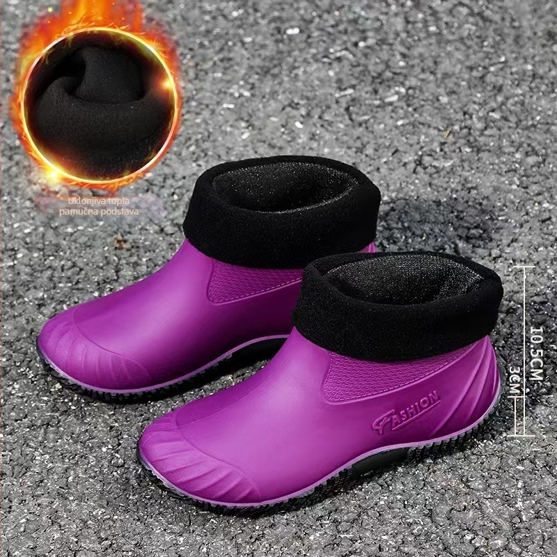 Ženske PVC kišne čizme – protuklizne, otporne na habanje, srednje visine trupa, vodootporne radne cipele za četiri sezone