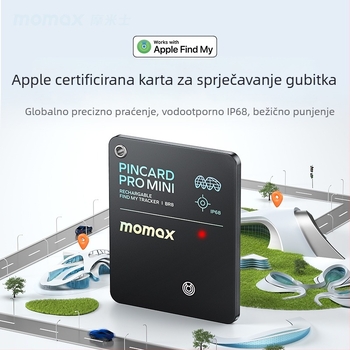 MOMAX BR8 antiizgubljajući uređaj za praćenje za Apple iOS, 100 mAh, 11 g