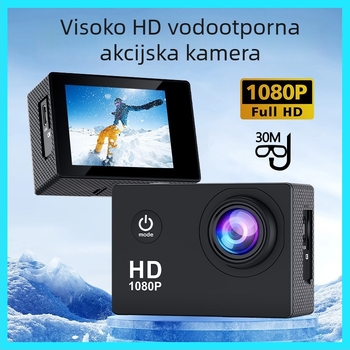 Akcijska kamera s 12 MP, 1080p video, 2,0-inčni LCD, podrška TF kartici, vodootporna