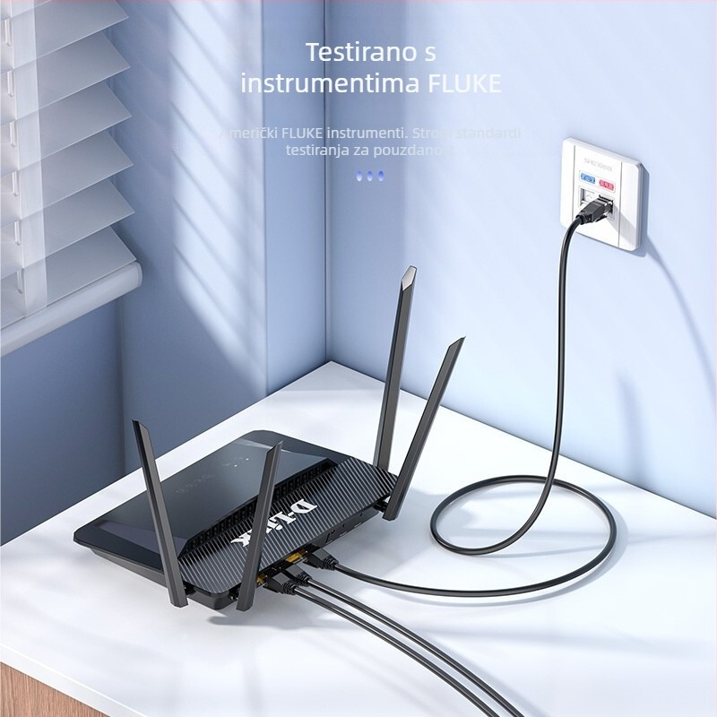 Kabl mreže Cat6, 24 AWG bakar bez kisika, nezaštićeni uvijeni par, RJ-45 priključak, 1 Gbps