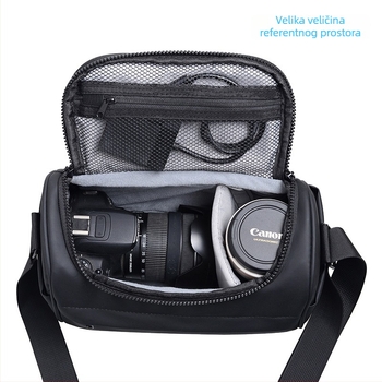 Torba za kameru SLR/Mirrorless - Vodootporna najlonska torba za rame, Unisex, Prijenosni putni torbica