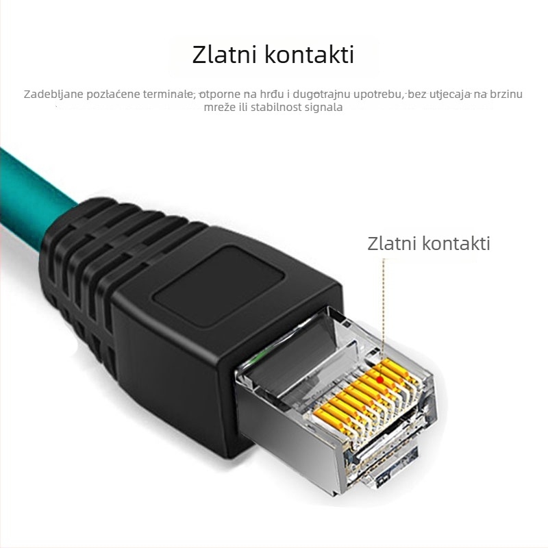 M12 na RJ45 mrežni kabel, 4-žilni, 26 AWG, uvijeni par, RJ-45 konektor, OEM obrada