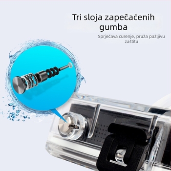 GoPro MAX 2 vodootporni kućište za panoramsku akcijsku kameru – uključuje bazu i nehrđajući čelični vijak